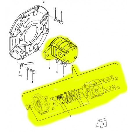 Yanmar SV15, SV15-2, SV16, SV17-2 Hydraulikpumpe