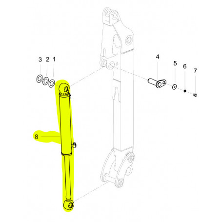Yanmar SV17, SV17-2, SV17E, SV17-EX2, SV18 Löffelzylinder