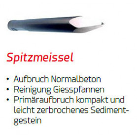 SPITZMEISSEL KONISCH für Yanmar Hydraulikhammer DMS 980 Ø 102